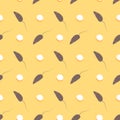 Little mice on yellow cheese pattern