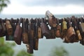 A lot of love padlocks Royalty Free Stock Photo