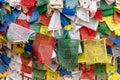 Buddhists` Prayer Flags Wind Horses Royalty Free Stock Photo