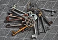 Lot of old keys Royalty Free Stock Photo