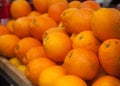 A lot of oranges on the counter Royalty Free Stock Photo