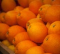 A lot of oranges on the counter Royalty Free Stock Photo