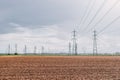 A lot of overhead high power electricity lines - Europe