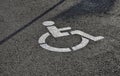 fortunately parking is reserved for these people. fracture of the spine leg spinal cord injury without barriers Royalty Free Stock Photo