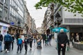 Lot of people walking in the Knez Mihajlova Street in Belgrade, Serbiia