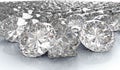 Lot of perfect diamond on white