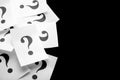 Lot of question marks background, copy space for text Royalty Free Stock Photo