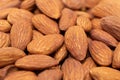 A lot of roasted nuts almond macro Royalty Free Stock Photo