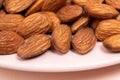 A lot of roasted nuts almond macro Royalty Free Stock Photo