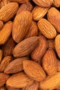 A lot of roasted nuts almond macro Royalty Free Stock Photo