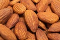 A lot of roasted nuts almond macro Royalty Free Stock Photo