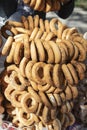 Round dry biscuits with a hole in the middle Royalty Free Stock Photo