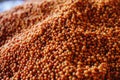 A lot of sea buckthorn berries. Close-up. Background. Texture. Agriculture