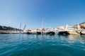 Lot of ships in the port of Nice, France, French Riviera