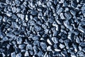 A lot of small blue gray color stones. Abstract background and texture for design. Close up