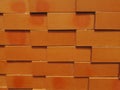 Lot of stacks of red clay bricks Royalty Free Stock Photo