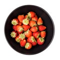 A lot of Stawberry in white blow. Royalty Free Stock Photo