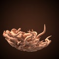 A lot of swarming worms. 3d illustration Royalty Free Stock Photo