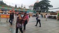 Shenzhen world window tourist attractions, many tourists are playing Royalty Free Stock Photo