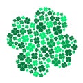 Lot of various green cloverleaf for happy eps10 Royalty Free Stock Photo