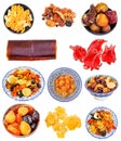 Lot of various sweet dried fruits isolated Royalty Free Stock Photo
