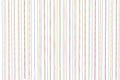 A lot of vertical multicolored irregular unsmooth stripes on a white background