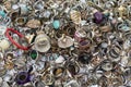 Lot of vintage rings and jewelry.