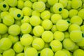 Lot of virant tennis balls for background Royalty Free Stock Photo