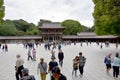 Courtyard of Meiji Shrine in Tokyo