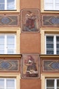 A lot of Warsaw buildings have this kind of very interesting artwork on the facade.