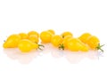 Yellow pear tomato isolated on white Royalty Free Stock Photo