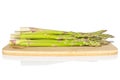 Healthy green asparagus isolated on white Royalty Free Stock Photo