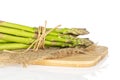 Healthy green asparagus isolated on white Royalty Free Stock Photo