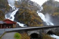 Lotefossen waterfall, Norway Royalty Free Stock Photo