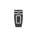 Lotion cosmetic bottle vector icon