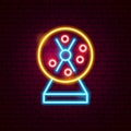 Loto Machine Neon Sign Royalty Free Stock Photo