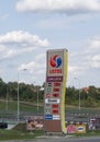 Lotos Gasoline price sign