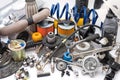 Lots of auto parts Royalty Free Stock Photo