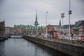 The Canal system in Copenhagen. Denmark Royalty Free Stock Photo