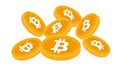 Lots of bitcoins image made of vector Royalty Free Stock Photo