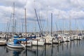 Lots of boats at the Marina in Schilksee close to Kiel in Germany. Schilksee olympic sailing sport