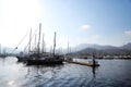 Lots of boats are moored to harbor in Yalikavak Marine.