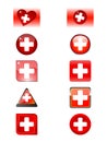 A lots buttons with a help mark icon Royalty Free Stock Photo