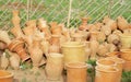 Lots of clay pots Royalty Free Stock Photo