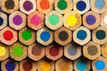 lots of colored pencils background Royalty Free Stock Photo