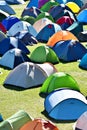 Lots of colorful tents in a camping