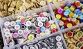 Lots of colourful buttons