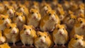 Lots cute funny fluffy hamsters animal background