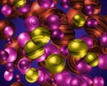 3D colourful spheres Royalty Free Stock Photo