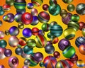 3D colourful spheres Royalty Free Stock Photo